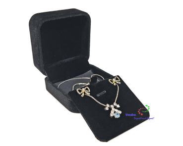 Schmucketuis Geschenkbox Schmuckaufbewahrung mit Veloursüberzug